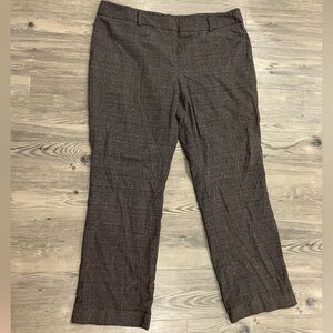 Laura Plaid Brown and Grey Work Pants